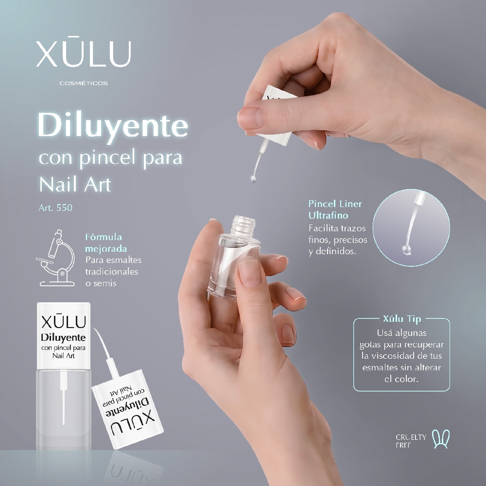 DILUYENTE C/ PINCEL PARA NAIL ART (6ml) | Vista 5